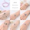 Love Heart Safety Chain Bracelet 925 Silver Original Bracelet Clover Snake Chain for DIY Charms 17-20CM Wedding Jewelry Gift