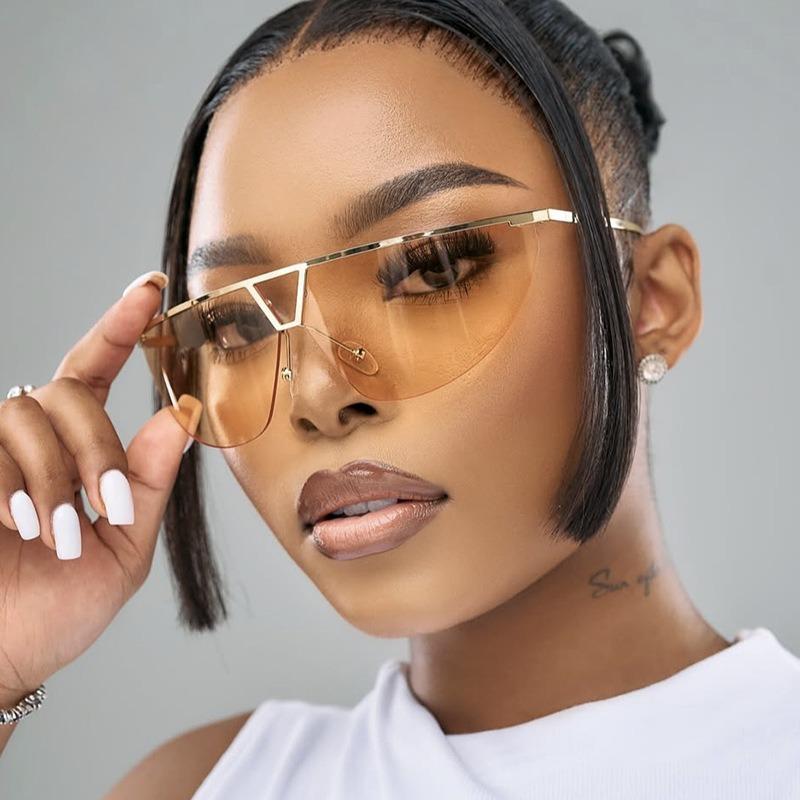 New Ins Personalized Exaggerated Sunglasses Internet Celebrity Same Style Women's UV Protection Trendy Sunglasses