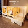 Cușcă pentru Pisici cu Vizibilitate Ridicată Sistem All-in-One Toaletă pentru Pisici Configurație pentru Interior O Cameră Un Hol Casă pentru Pisoi Soluție Rezidență pentru Animale de Companie Acasă