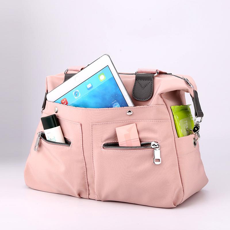 Trendy Women's Shoulder Bag Nylon Butot Portable Large Capacity Oblique Span Bag He Tote Ag