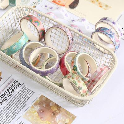 5 Rollen Romantische Blumen Schleifen Sterne Washi Tape Ins Stil DIY Dekoband Zubehör Planer Tagebuch Kassenbuch Dekorationszubehör