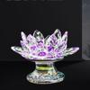 Multicolor Lotus Candlestick Holder Lotus Flower Tall Feet Lotus Figurines  Buddhist Candlestick