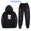 Conjunto de Moletom com Capuz e Forro de Lã Naruto Akatsuki Pain Tendo para Homens Roupa Casual de Manga Longa