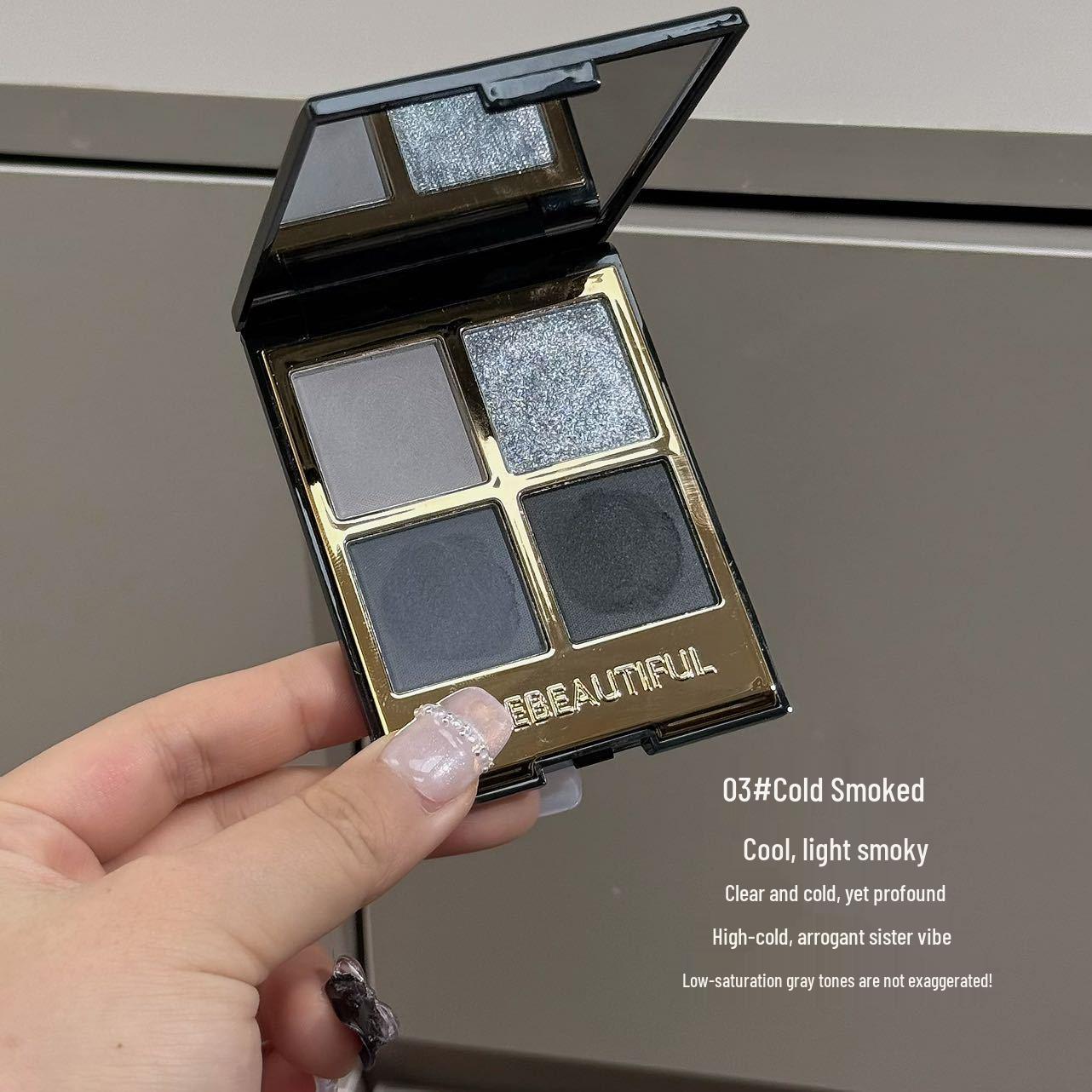 Палетка теней для век «Черный лебедь» со вкусом копченого мохито: Универсальные землистые оттенки в матовом и сияющем исполнении для повседневных и вечерних образов