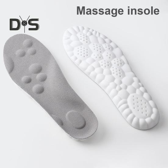 1 pár vložek 4D Cloud Měkká Prodyšná Paměťová pěna Pohlcující otřesy Vložky do sportovních bot Muži Ženy Podpora klenby Ortopedická masáž Podložky na chodidla