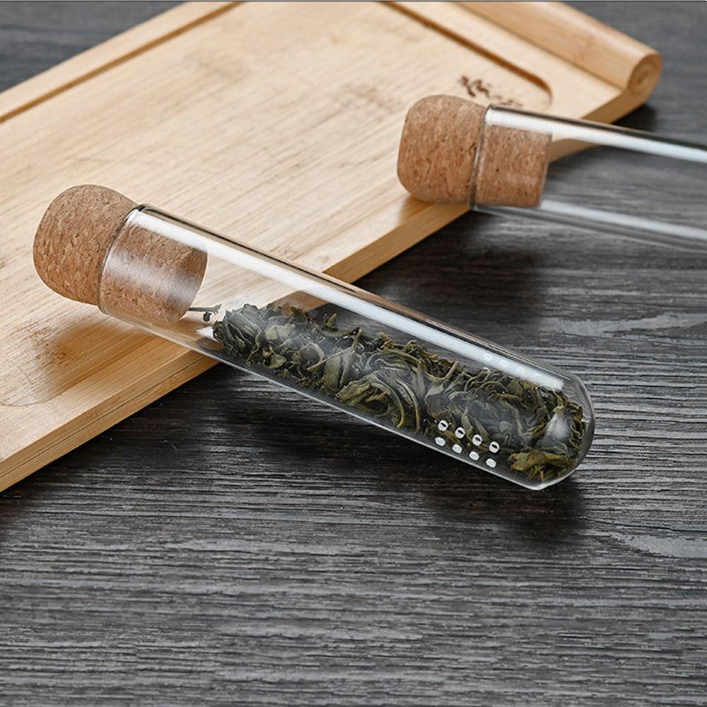 Cork Lid Reusable Tea Strainers Tube Tea Steeper Easy To Clean Tea Filter Diffuser Drinkware