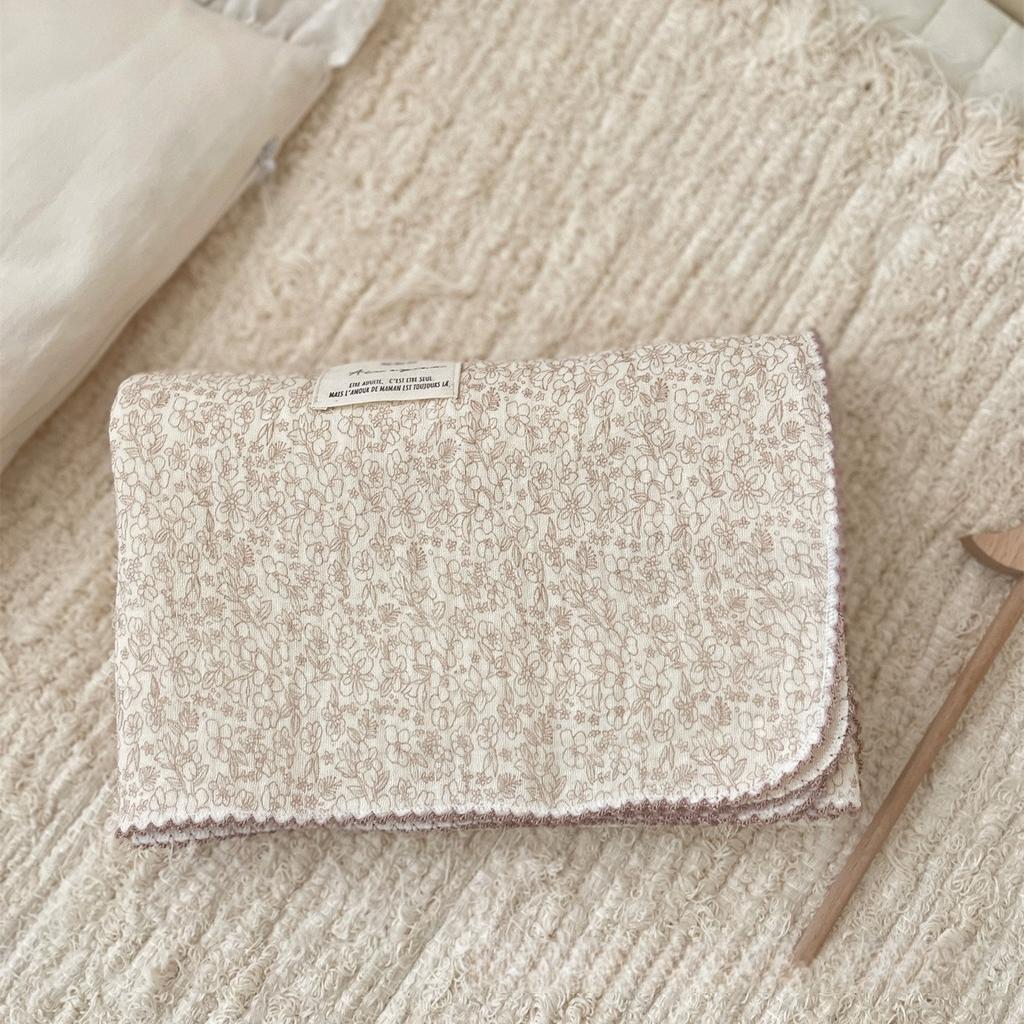 Baby Blanket Floral Soft Cotton Muslin Newborn Swaddle Wrap Receiving Blanket Quick Dry Bath Towel Baby Stroller Cover