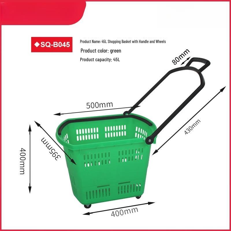 Jundingying 45L Rolling Shopping Basket