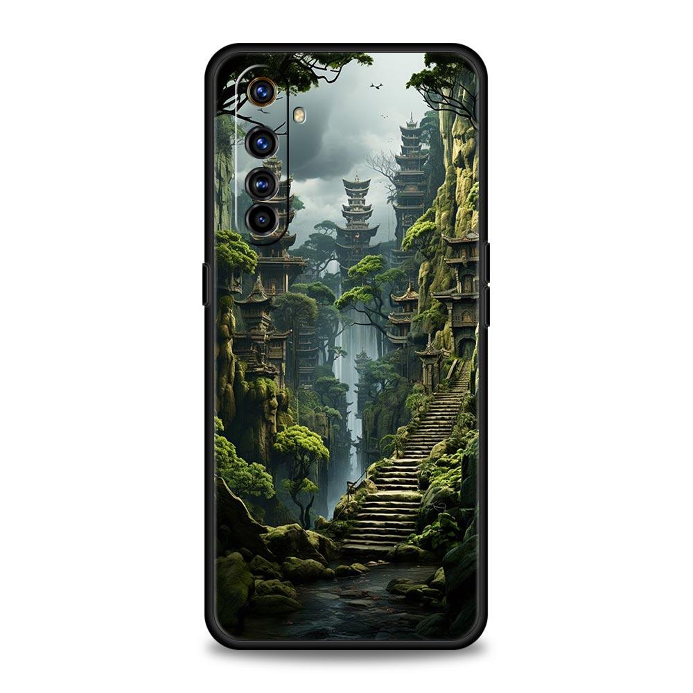 For Realme GT Neo 2 3 3T 5 Phone Case For Realme 12 11 5G 10 9 8 5G 7 6 GT5 GT3 GT2 Pro Plus C21 C11 C25 C35 Cover Landscape Art