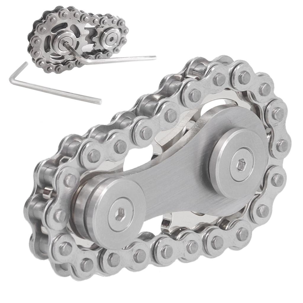 Stainless Steel   Sprocket Toy Children Gears Linkage Bike Chain Toy for ADHD