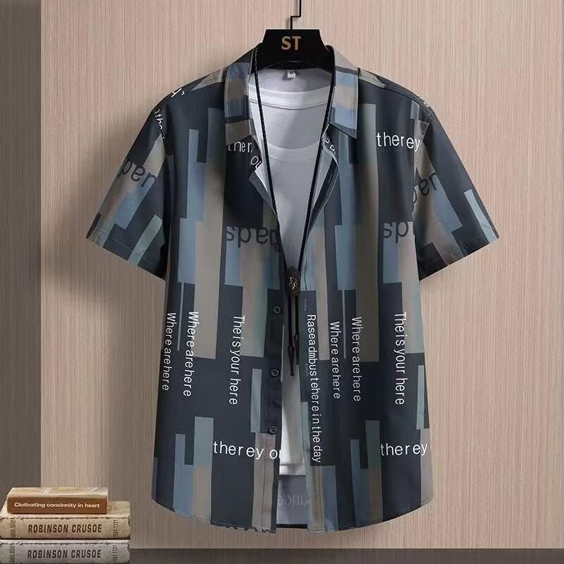 Retro Shirt Men's Summer Clothing, Hong Kong Style Student Loose Niche Design, Interesting New Men's Tops, Wear Outside