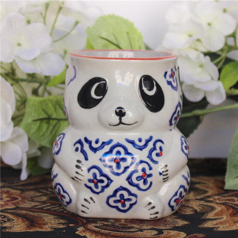 Hand-Painted Pastoral Owl Mug with Handle 