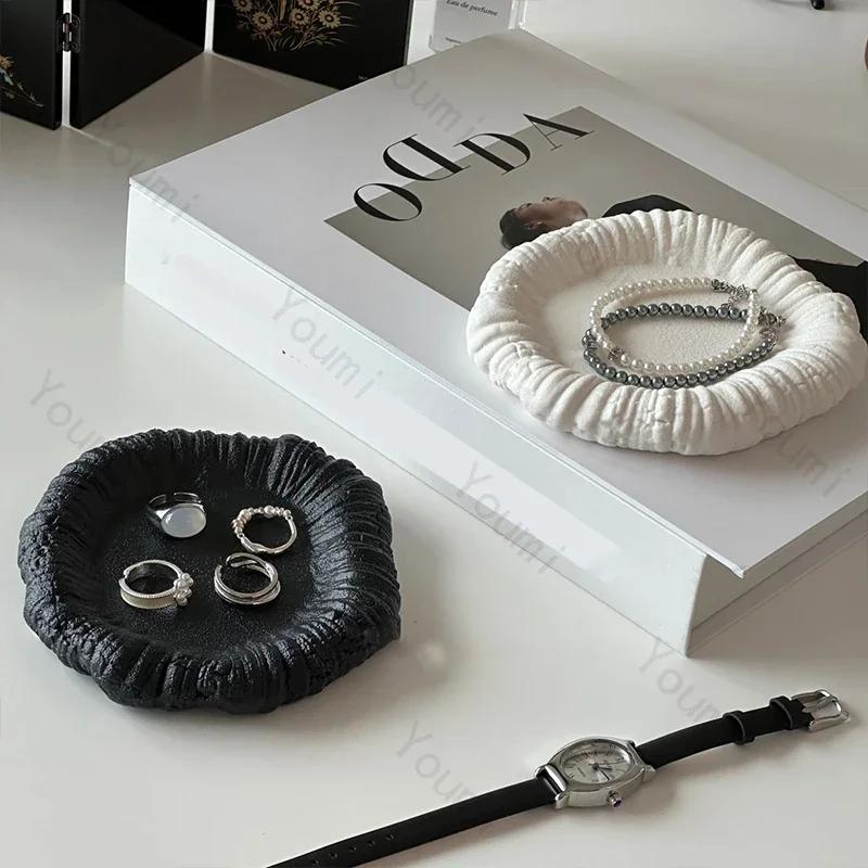 Creative Irregular Ceramic Tray Modern Art Home Decor Desktop Jewelry Storage Trays Decorative Dresser Service Trays