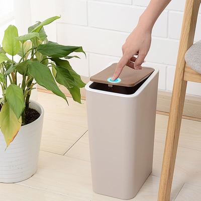 Kitchen Trash Bins Plastic Sorting Trash Can Household Press Bomb Cover Office and Home Storage Dumpster Can Recycling Garbage