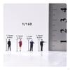 4 Pieces Station Figurines 1/160 Scale Railway Figures 3D Printed Model Train