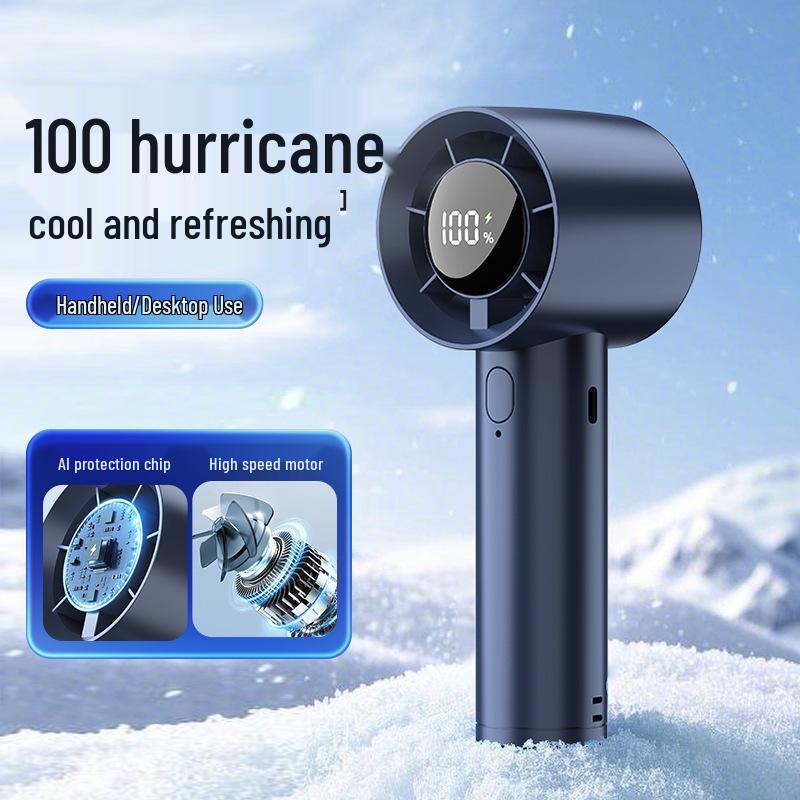 Ultra-Quiet Handheld Mini Fan with Long Battery Life & USB Charging