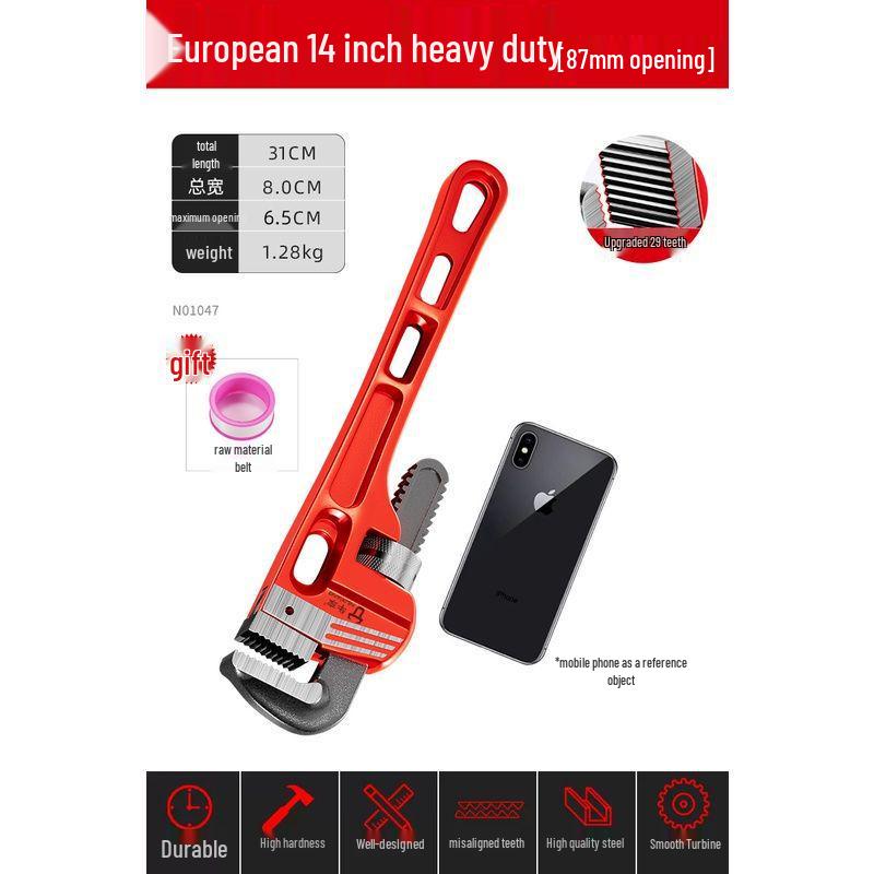 Universeller Industrie-Rohrschlüssel und Zange für Wasser- und Heizungsrohre