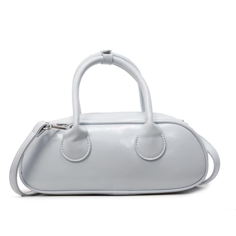 Versatile Color Solid Pu Boston Bag Zipper Closure Women Accessories Bags Travel