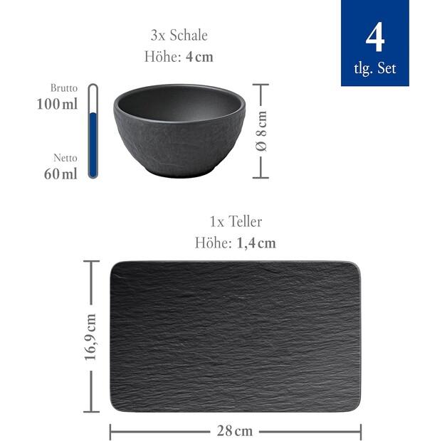Миски для питья Villeroy & Boch Manufacture Rock, 4 предмета (1042399023)
