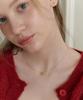 Tatiana (Silver 925) Pretzel Heart And Ball Necklace Nz2181