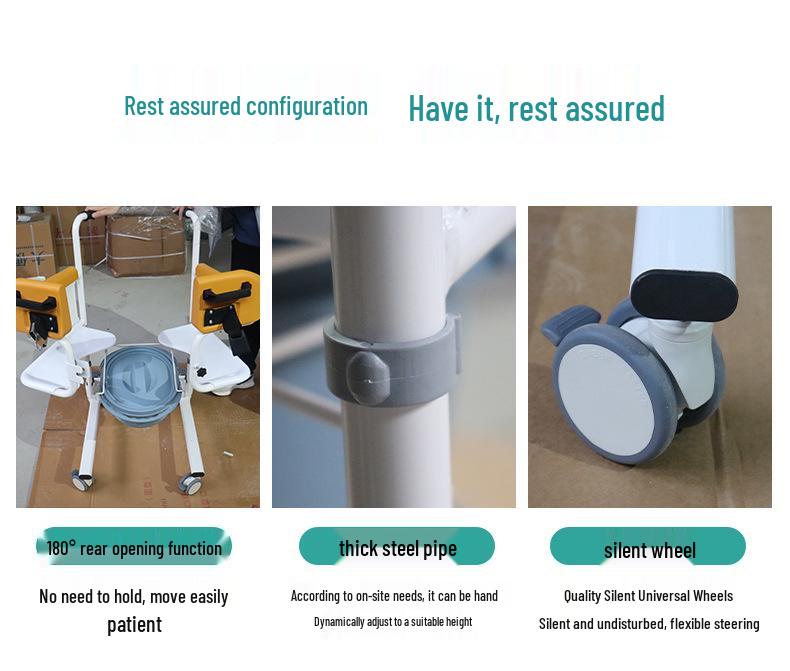 Versatile Hydraulic Transfer and Bath Chair for Disabled Care