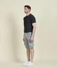 PANICALE Charcoal Short-Sleeve Zip-Up Polo Knit