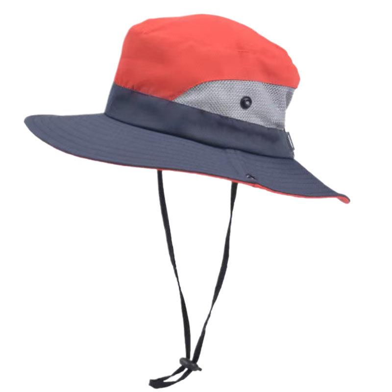 1pc Women's Outdoor UV-Protection-Foldable Sun-Hats Mesh Wide-Brim Beach Fishing Hat with Ponytail-Hole for Outdoor Activities