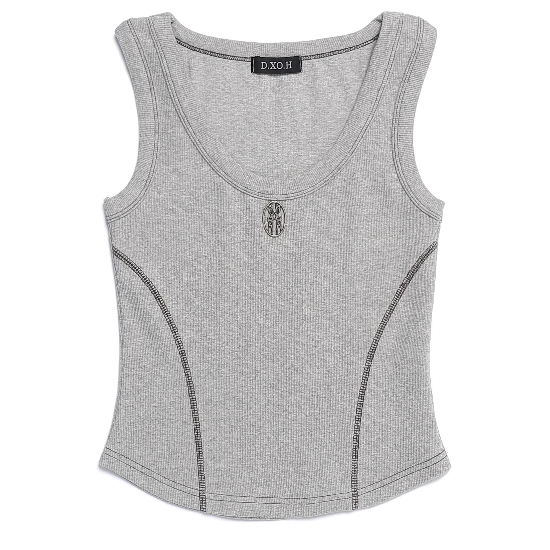 D So H Thunder Logo Detail Sleeveless Women S Sleeveless Top Grey Free