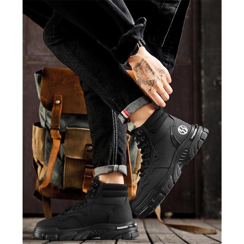High-top Martin Boots, Men's Shoes, Tooling Shoes, Men's British Style Thick-soled Short Boots