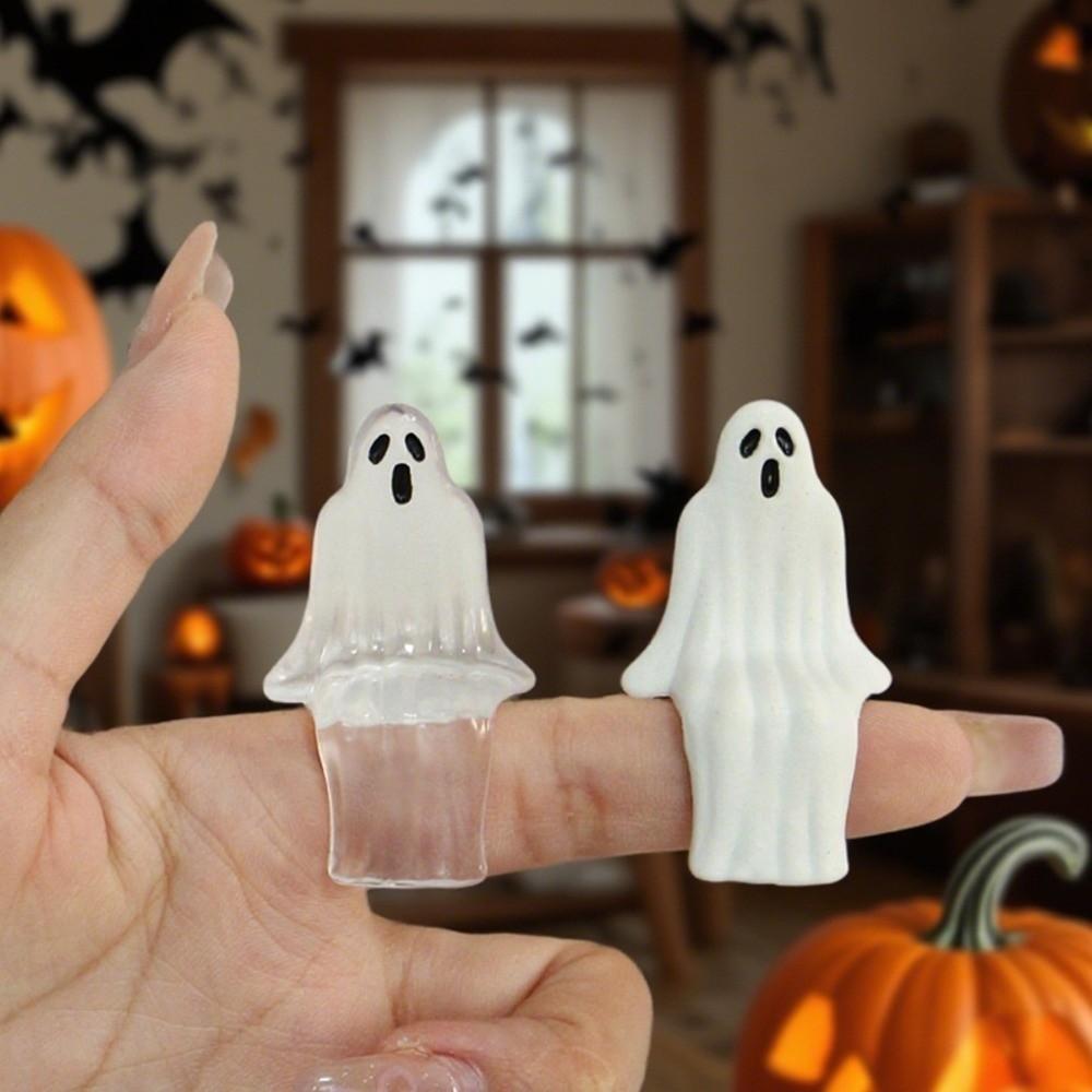 20pcs Cute Joy Garden Ghost Ornament Sitting Pose Ghost Statue Decorations  Halloween Party