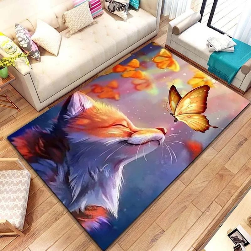 Wildfuchs Muster Druck Große Teppiche Teppich für Zuhause Wohnzimmer Schlafzimmer Sofa Fußmatte Dekoration Rutschfester Boden Pay Mat