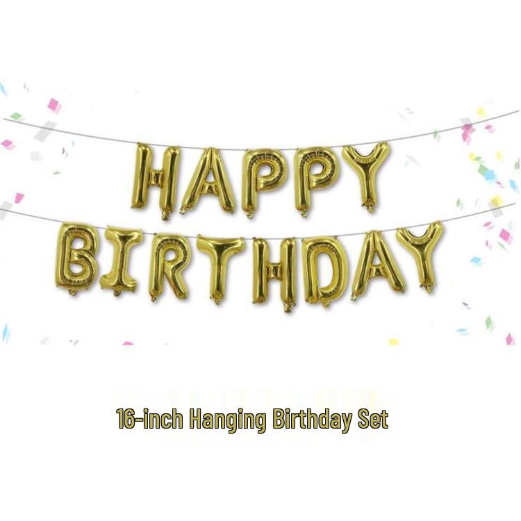 Happy Birthday Aluminum Balloon Letter Decorations