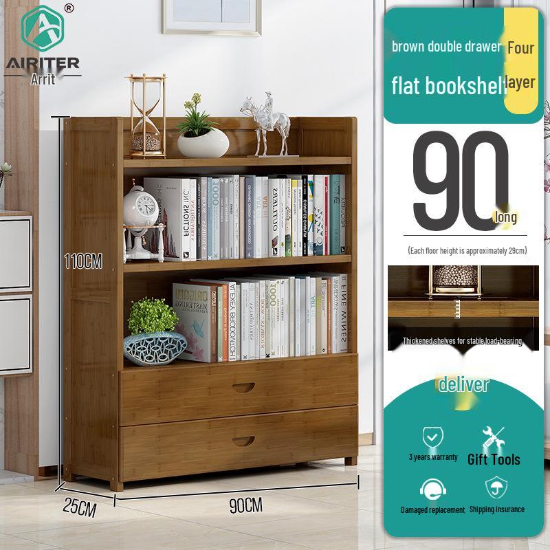 Minimalist Multi-Layer Bookshelf: Floor-Standing Rack for Home & Children's Room