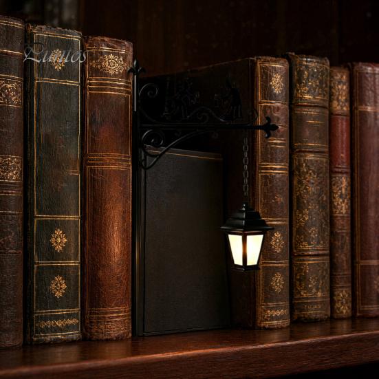 Leseeckleuchte im Vintage-Stil, Dekorative Bücherregalleuchte, Bibliothekslaterne, Leuchten für Bücherwürmer, LED-Buchnischenlampen-Ornament, Arbeitszimmer, Heimbibliothek,