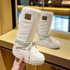 Fashion Winter Women's Plush Fashion Cotton Shoes Large Platform Anti Slip Snow Boots Outdoor Work High Quality Comfortable Lady's Boots