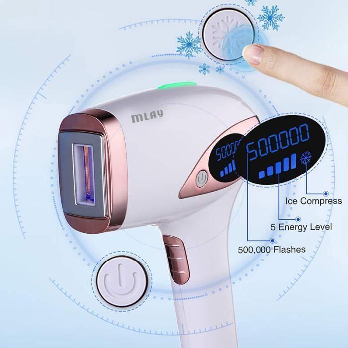 Pulsed Light Epilator Frozen Freezing Point IPL Laser Hair Removal 500000 Flashes Hair Removal Body Face Bikini Underarms