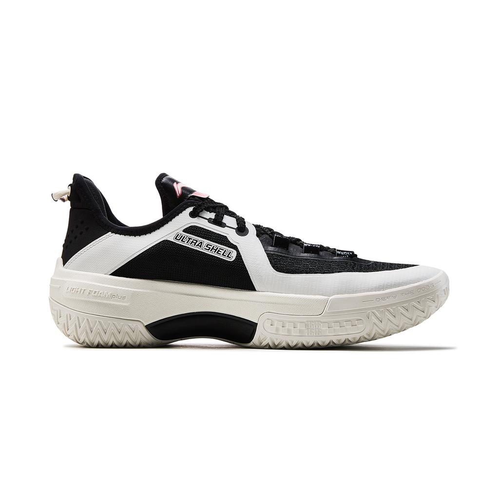 Li Ning Jiao Ao Black Flame Cushioning Anti-Slip Ground Grip Durable Low-Top Basketball Shoes Men Sneaker White ABFU019-6