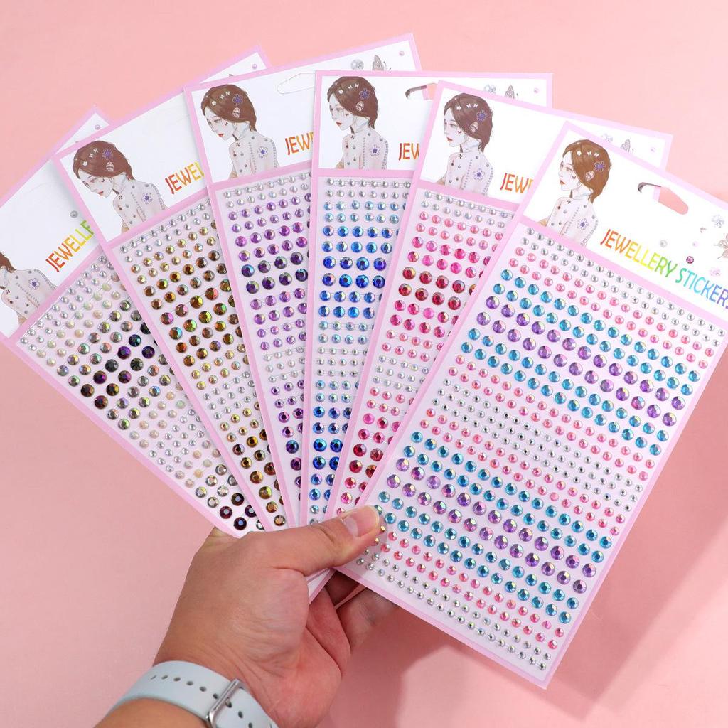 AB Color Resin Drill Gem Stickers: Acrylic & Diamond Face Stickers for Kids