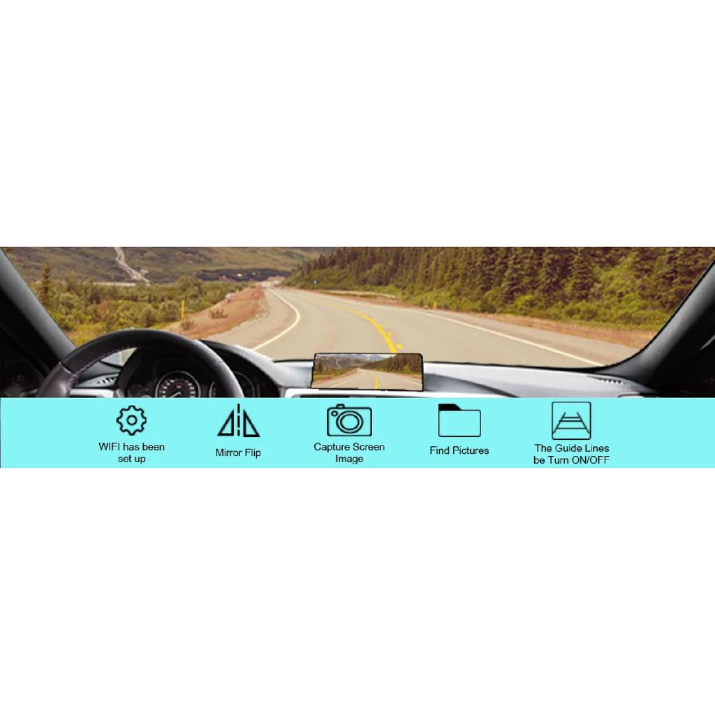 MHCABSR Wireless Car Backup Camera WiFi Reversing Camera Work with Phone For Bus RV Trailer Excavator Rear View Camera Dashcam