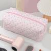 Elegant Floral Shaped Makeup Bag Practical Polyester Large Capacity Cosmetic Bag For Cosmetics And Travel Essential