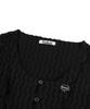 FALLETT Interlock Button Top Black