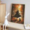 Halloween 5D Witch Cat Forest Diamond Full Art Painting Kit Diamond Painting Home Decor DIY Craft Wall Art Decoration Picture Gift