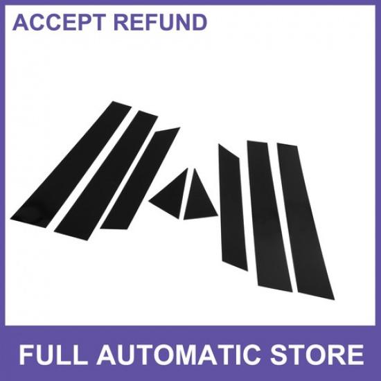8Pcs Door Pillar Window Trim For Infiniti EX35 2008-2015 Black