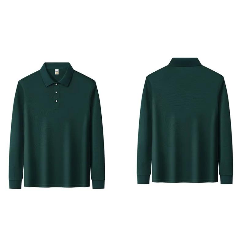 Men'S And Women'S Long-Sleeved Polo Shirts Spring And Autumn New Breathable Trend Office Commuter Business Lapel Top