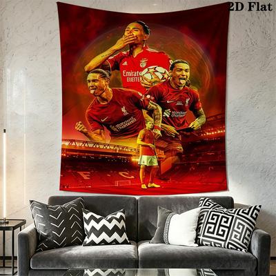 Arsenal F.C Wall Hanging Printed Fabric Blanket Decorative Tapestries for Bedroom Living Room Home Decor