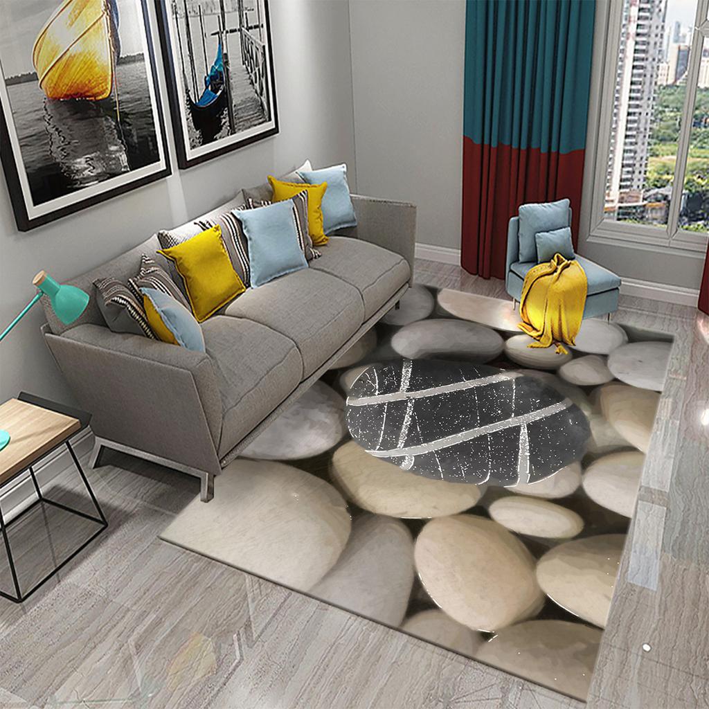 3D Simple Stone Carpets for Kitchen Bathroom Living Room Bedroom Teenager Room Decoration Carpet Entrance Anti-slip Area Mats