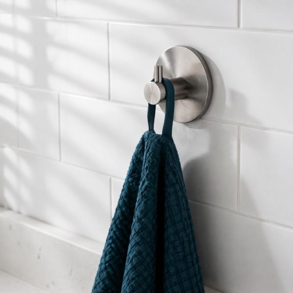 4 PCS Self Adhesive Wall Hook Black Silver Towel Hook Convenient Adhesive Hook Space Saving