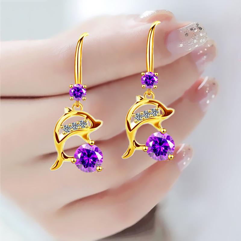 

Новые взрывные серьги женские с чувством высокого класса серьги-дельфины длинные с темпераментом высокого класса крючок для уха