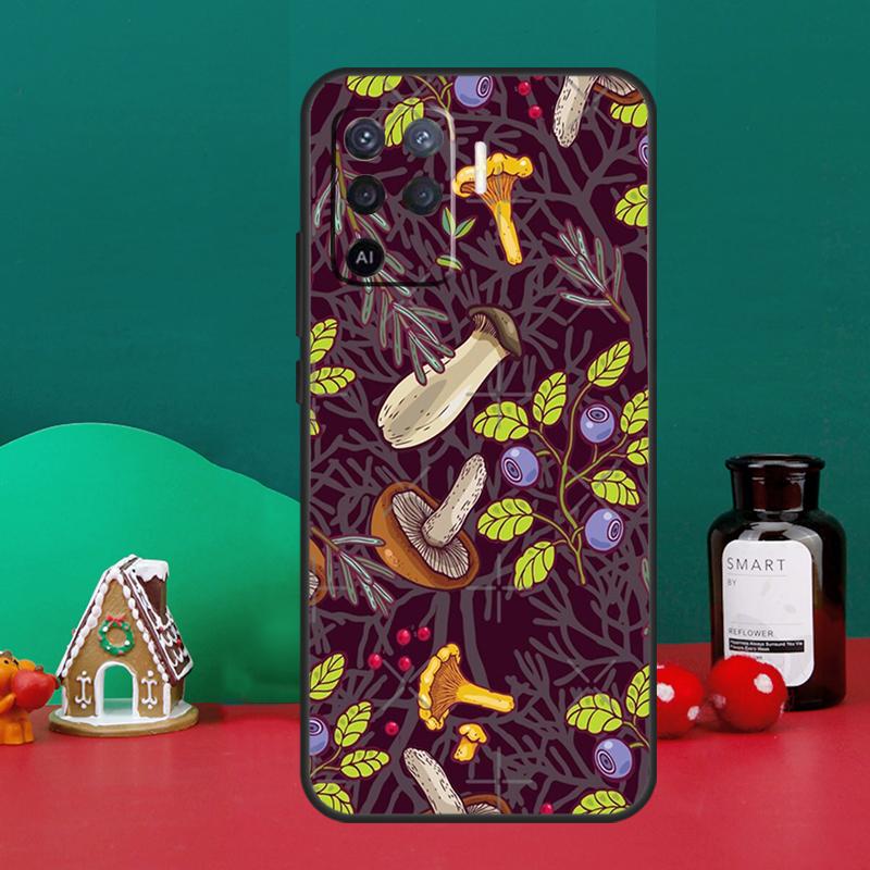 Mushroom Forest Case For Oppo A16 A76 A96 A17 A60 A40 A80 A98 A58 A78 A18 A38 A57 A74 A54 A94 A15 A5 A6 Pro