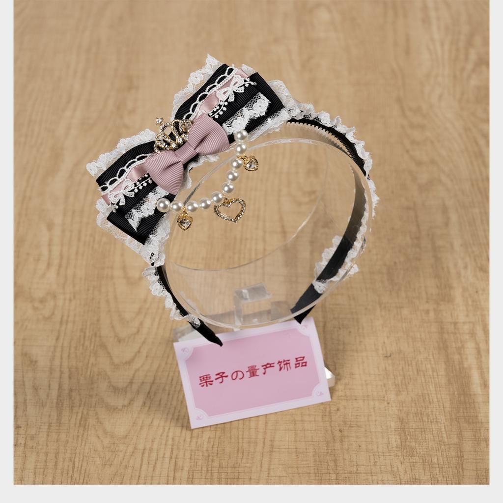 Melted Chocolate Style Headband Hair Bow Lolita KC Girl's Headband for Women Hair Accessories for Women